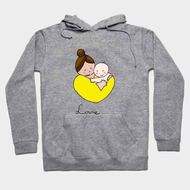 mom and baby love Hoodie by cartoonygifts
